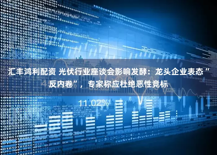 汇丰鸿利配资 光伏行业座谈会影响发酵：龙头企业表态“反内卷”，专家称应杜绝恶性竞标